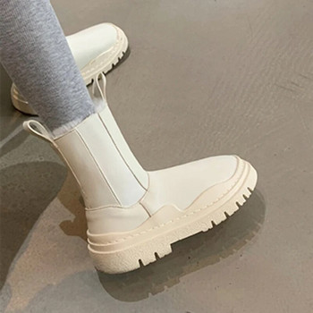 Νέες φθινοπωρινές και χειμερινές μπότες Chelsea 2024 Γυναικείες μπότες αστραγάλου με επένδυση από βελούδινες ζεστές αδιάβροχες μπότες χιονιού με χοντρή σόλα Plus Size