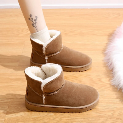 Χειμερινές μπότες χιονιού για άνδρες και γυναίκες Μπότες για εξωτερικούς χώρους casual slip-on, ενσωματωμένες γούνες ζεστές μπότες Chelsea για άνδρες και γυναίκες