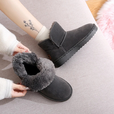 Χειμερινές μπότες χιονιού για άνδρες και γυναίκες Μπότες για εξωτερικούς χώρους casual slip-on, ενσωματωμένες γούνες ζεστές μπότες Chelsea για άνδρες και γυναίκες