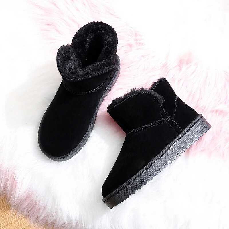 Χειμερινές μπότες χιονιού για άνδρες και γυναίκες Μπότες για εξωτερικούς χώρους casual slip-on, ενσωματωμένες γούνες ζεστές μπότες Chelsea για άνδρες και γυναίκες