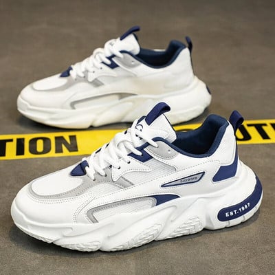 Paksu tallaga mitmekülgsed, mitmekülgsed tossud meestele, 2023. aasta uus trend, võrkpaelad, hingavad vabaajaspordijalatsid, suurema pehme tallaga