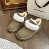 Žiemos mados moteriški trumpi batai Šilti  batai Moteriški laisvalaikio sniego batai Moteriški  „Chelsea“ batai