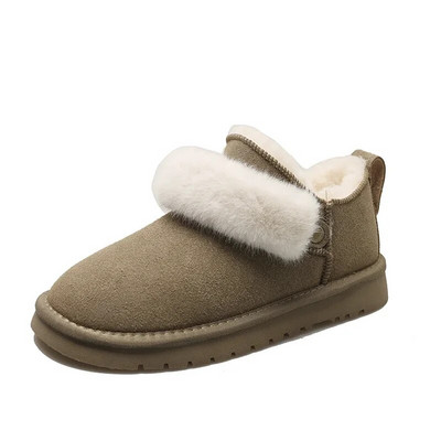 Žiemos mados moteriški trumpi batai Šilti  batai Moteriški laisvalaikio sniego batai Moteriški  „Chelsea“ batai