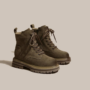 2023 Νέες μπότες Chelsea με εσωτερικό ύψος Χειμερινές γυναικείες μπότες σχεδιαστές casual bare μπότες μόδας με στρογγυλά μύτη Άνετα μπότες Martin