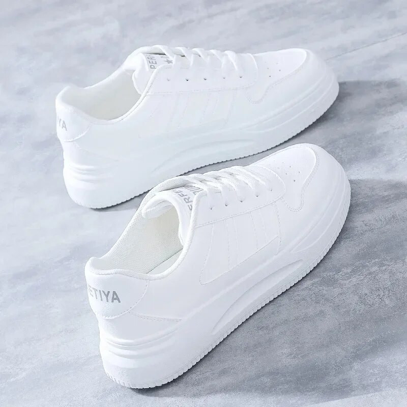 Μόδα Γυναικεία Παπούτσια Γυναικεία Αθλητικά Παπούτσια Ανοιξιάτικο χρώμα που ταιριάζουν με ρηχό στόμα Βουλκανιζέ Παπούτσια με κορδόνια Άνετα παπούτσια casual