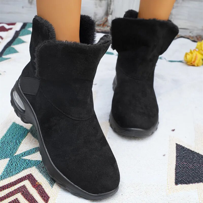 2024. aasta talvised naiste saapad Naiste lühikesed pikad plüüsist lumesaapad Paksu kontsaga soojad puuvillased kingad platvorm poolsaapad Botas De Mujer