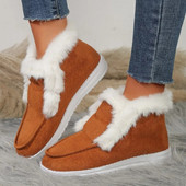 Moteriški žieminiai batai Stori pliušiniai šilti sniego batai medvilniniai moteriški ilgaauliai didelio dydžio žieminiai batai Botines Botas Mujer