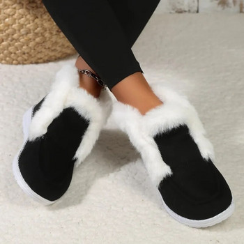 Γυναικείες χειμερινές μακριές μπότες Χοντές βελούδινες ζεστές μπότες για χιόνι Βαμβακερά παπούτσια Γυναικείες μακριές μπότες Plus μέγεθος Χειμερινά παπούτσια Botines Botas Mujer
