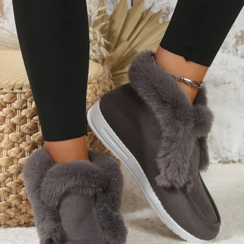 Дамски зимни дълги ботуши Дебели плюшени топли ботуши за сняг Памучни обувки Дамски дълги ботуши Голям размер Зимни обувки Botines Botas Mujer