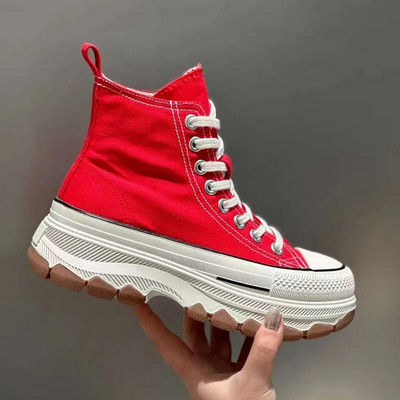 Drobiniai batai 2023 m. Vienspalviai nėriniai Aukšti sportiniai batai Guminiai vaikščiojimo klasikiniai rudeniniai karšti - parduodami vulkanizuoti batai