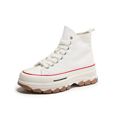 Drobiniai batai 2023 m. Vienspalviai nėriniai Aukšti sportiniai batai Guminiai vaikščiojimo klasikiniai rudeniniai karšti - parduodami vulkanizuoti batai