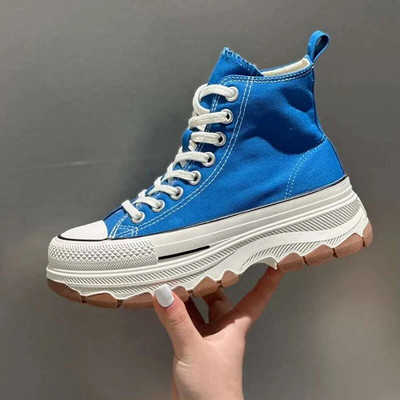 Drobiniai batai 2023 m. Vienspalviai nėriniai Aukšti sportiniai batai Guminiai vaikščiojimo klasikiniai rudeniniai karšti - parduodami vulkanizuoti batai