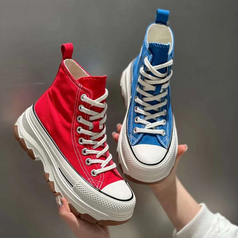 Drobiniai batai 2023 m. Vienspalviai nėriniai Aukšti sportiniai batai Guminiai vaikščiojimo klasikiniai rudeniniai karšti - parduodami vulkanizuoti batai