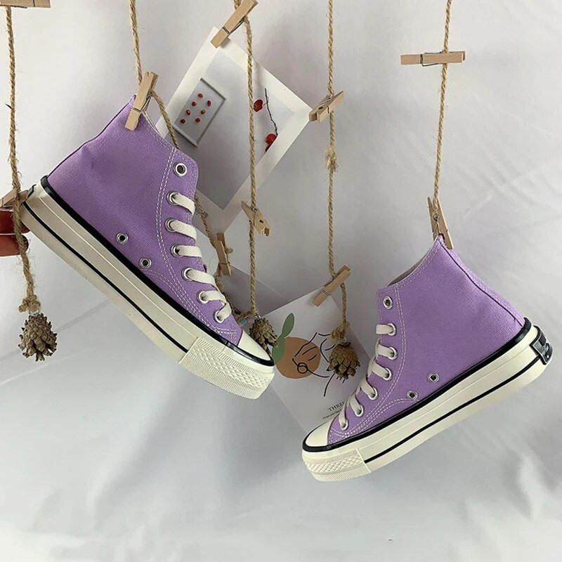 Γυναικεία Ανδρικά Παπούτσια Καμβά Γυναικεία Μόδα Καλοκαιρινά Αθλητικά Παπούτσια Φοιτητικά Casual Παπούτσια Ψηλά Τοπ Γυναικεία Βουλκανιζέ Παπούτσια Άνοιξη Φθινόπωρο