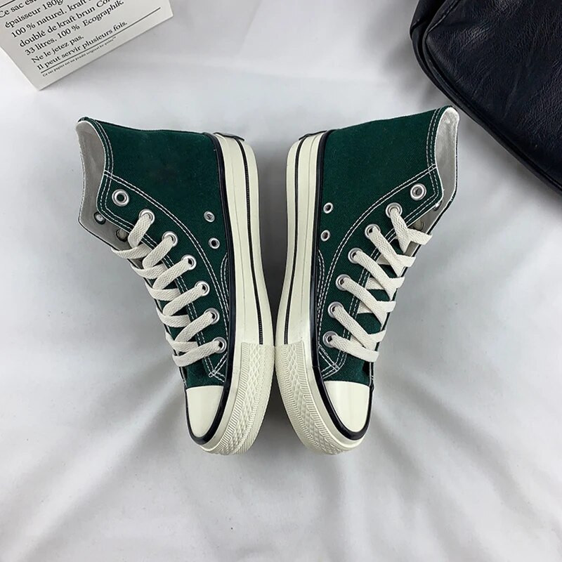 Γυναικεία Ανδρικά Παπούτσια Καμβά Γυναικεία Μόδα Καλοκαιρινά Αθλητικά Παπούτσια Φοιτητικά Casual Παπούτσια Ψηλά Τοπ Γυναικεία Βουλκανιζέ Παπούτσια Άνοιξη Φθινόπωρο
