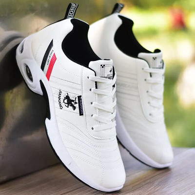 Μαύρα δερμάτινα πάνινα παπούτσια φθινοπωρινά ανδρικά παπούτσια 2021 νέα άφιξη wedges sneakers ανδρικά casual vulcanized παπούτσια