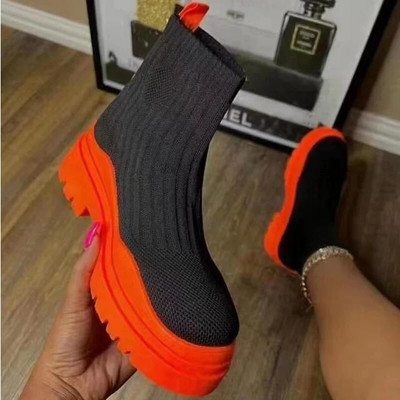 Naiste saapad, venivast riidest kootud poolsaapad 2022. aasta sügis- ja talvesaapad, uued luksuslikud naiste saapad, ümmargused ninasaapad, vabaaja saapad