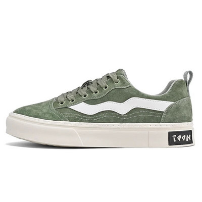 Μόδα Πράσινα Ανδρικά Παπούτσια Καμβά Κλασικά αναπνεύσιμα πάνινα πάνινα ανδρικά παπούτσια καθημερινά παπούτσια Street Hip hop Πλατφόρμα Vulcanized Ανδρικά παπούτσια