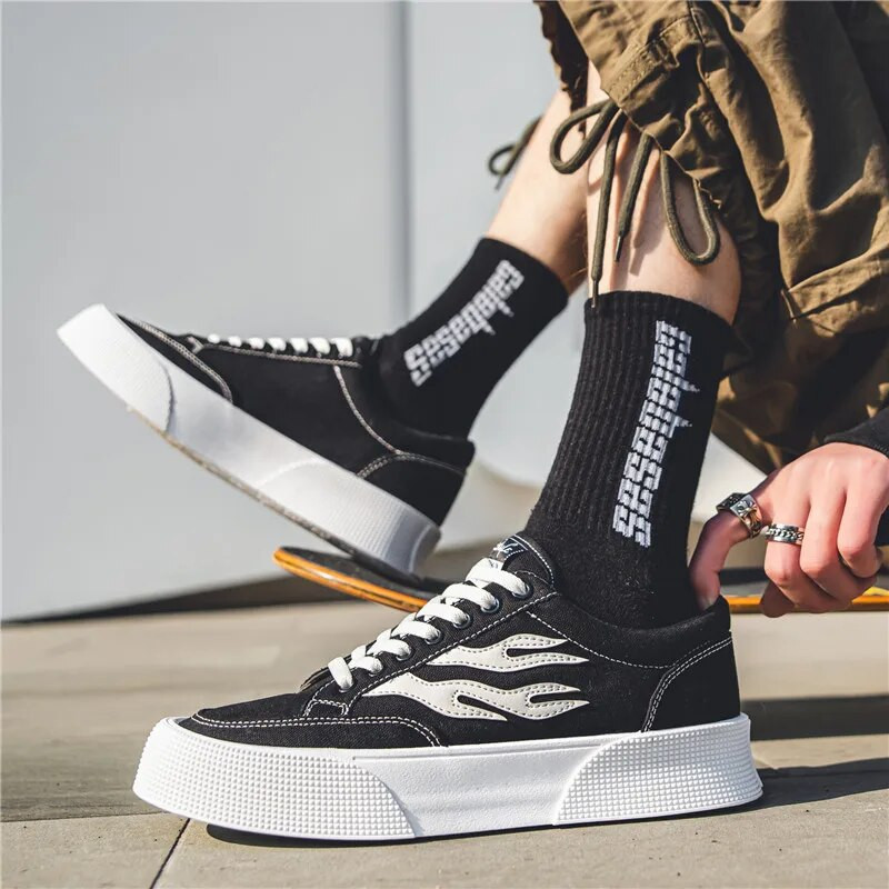 Μόδα Πράσινα Ανδρικά Παπούτσια Καμβά Κλασικά αναπνεύσιμα πάνινα πάνινα ανδρικά παπούτσια καθημερινά παπούτσια Street Hip hop Πλατφόρμα Vulcanized Ανδρικά παπούτσια