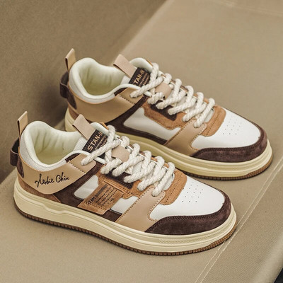 2023. aasta kevadised nahast vabaaja tossud, meeste rulajalatsid Meeste moodsad libisemiskindlad mugavad lamedad vulkaniseerivad kingad