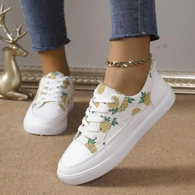 Γυναικεία πάνινα παπούτσια πλατφόρμας 2024 Νέα γυναικεία μόδα με στρογγυλά δάχτυλα με κορδόνια casual flats υπαίθρια παπούτσια για τρέξιμο Άνετα γυναικεία υποδήματα