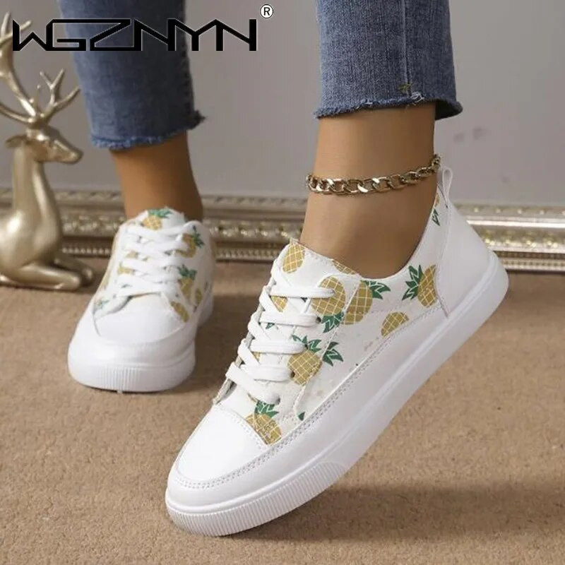 Γυναικεία πάνινα παπούτσια πλατφόρμας 2024 Νέα γυναικεία μόδα με στρογγυλά δάχτυλα με κορδόνια casual flats υπαίθρια παπούτσια για τρέξιμο Άνετα γυναικεία υποδήματα