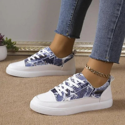 Γυναικεία παπούτσια για άνοιξη φθινοπωρινά Flat Sneaker Γυναικεία Flats Γυναικεία αθλητικά παπούτσια Casual Sneaker 2024 New Designer Printed Athletic 35-42
