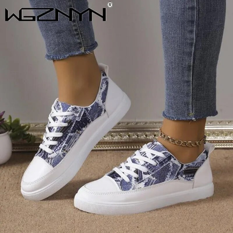 Γυναικεία παπούτσια για άνοιξη φθινοπωρινά Flat Sneaker Γυναικεία Flats Γυναικεία αθλητικά παπούτσια Casual Sneaker 2024 New Designer Printed Athletic 35-42