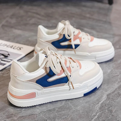 Storapadžiai moteriški batai 2023 m. pavasario/rudens mėn. Nauji laisvalaikio sportiniai batai Patogūs ir universalūs sportbačiai, moteriški riedlentė