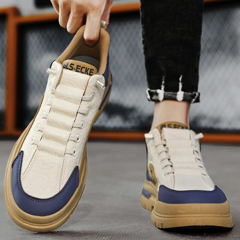 2024 m. nauji vyriški batai Patogūs suvarstomi plokšti vyriški laisvalaikio batai, vyriški sportbačiai, madingi sportiniai vulkanizuoti batai, vyriški