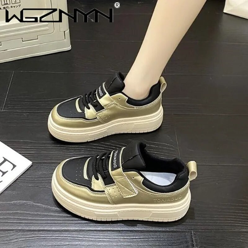 ΝΕΑ Τάση Γυναικεία Μόδα Ογκώδη Αθλητικά Παπούτσια Ανοιξιάτικα Skateboarding Casual Platform Wedge Γυναικεία φθινοπωρινά αθλητικά παπούτσια