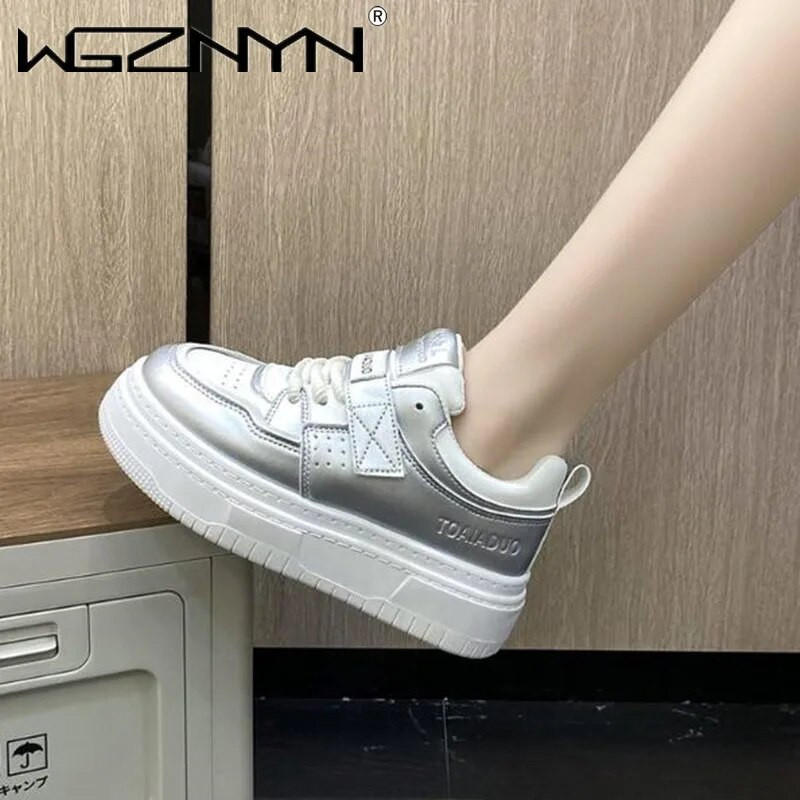 ΝΕΑ Τάση Γυναικεία Μόδα Ογκώδη Αθλητικά Παπούτσια Ανοιξιάτικα Skateboarding Casual Platform Wedge Γυναικεία φθινοπωρινά αθλητικά παπούτσια