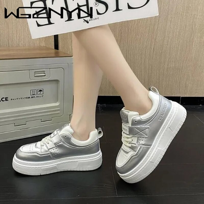 ΝΕΑ Τάση Γυναικεία Μόδα Ογκώδη Αθλητικά Παπούτσια Ανοιξιάτικα Skateboarding Casual Platform Wedge Γυναικεία φθινοπωρινά αθλητικά παπούτσια