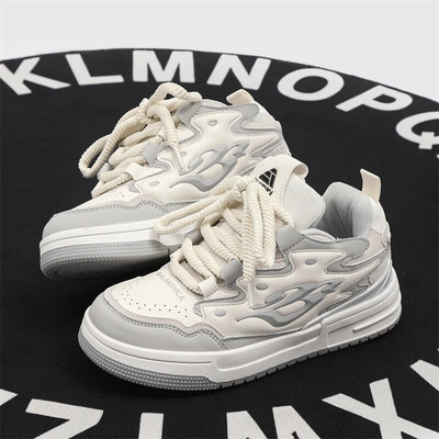 Klasikiniai vyriški, moteriški, laisvalaikio sportbačiai Prekės ženklo dizaino sportbačiai, moteriški batai riedlentei Retro porai skirti odiniai sportiniai batai vyrams