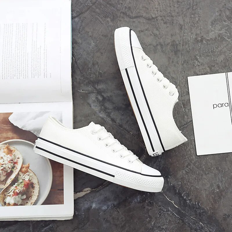 Mood naiste vulkaniseeritud kingad tossud naiste paeltega vabaajajalatsid Hingav lõuend Lame Zapatos Hombe