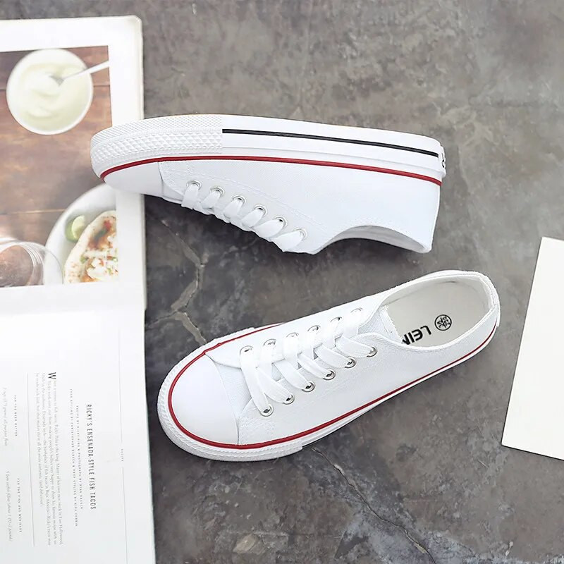 Mood naiste vulkaniseeritud kingad tossud naiste paeltega vabaajajalatsid Hingav lõuend Lame Zapatos Hombe