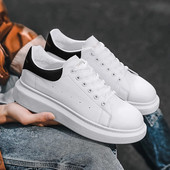 2023 m. Aukštos kokybės vyriški balti batai kvėpuojantys patogūs plokščiapadžiai batai lauko laisvalaikio sportbačiai vaikščiojimo batai vyrams madinga avalynė