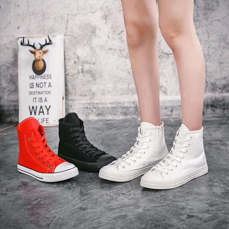 2022. aasta uue stiiliga vabaaja lõuendist kingad, kõrge ülaosaga sisemine tõmblukuga platvormsaapad, hingavad lamedad vabaaja tossud, naiste kingad