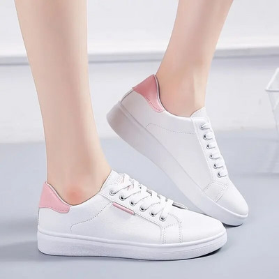 Pantofi de damă la modă Pantofi la modă din piele Pu Pantofi Tenis respirabil Socofy Pantofi sport casual pentru femei Zapatillas De Mujer