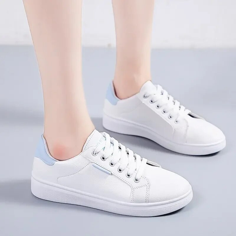Mood naiste tossud Trendikas Pu-nahast tasapinnalised kingad Tenis hingavad Socofy vabaaja spordijalatsid Naiste Zapatillas De Mujer