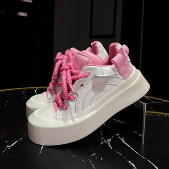 Γυναικεία παπούτσια Plaform 2023 Φθινόπωρο με νέα κορδόνια με αναπνεύσιμο χαμηλό επάνω μέρος για γυναίκες Ανθεκτικά γυναικεία παπούτσια από καμβά για περπάτημα