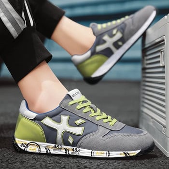 2023 Нови сиви мъжки дизайнерски обувки Дишащи удобни ежедневни маратонки Мъжки висококачествени спортни обувки за мъже