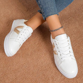 Maži balti batai rudeniniai nauji kaklaraištis plokščių grindų batai lauko laisvalaikio moteriški batai juodi batai auksiniai madingi moteriški batai