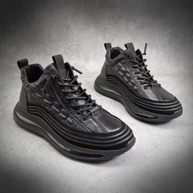 2023. aasta meeste vulkaniseeritud kingad vabaaja tossud, mood Luksuslik krokodilliprint, mugav spordiplatvorm, meeste jalatsid Tenis Masculino