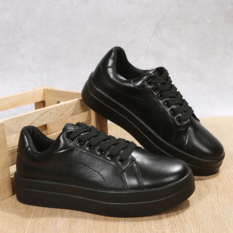 Γυναικεία Πλατφόρμα Αθλητικά Flat Παπούτσια Τένις Γυναικεία Casual Running Μοκασίνια Δερμάτινα Urban Άνετα Λευκά Κορίτσια Δωρεάν αποστολή