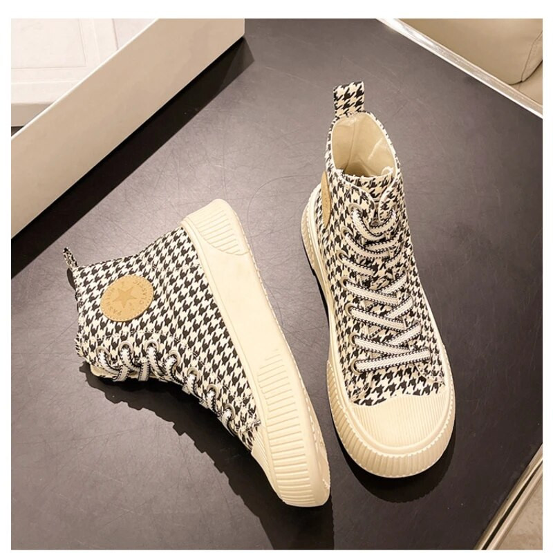 Aukšti drobiniai batai Moteriški klasikiniai batai Four Seasons Suvarstomi riedlenčių batai Laisvalaikio moteriški sportbačiai Madingi Espadrilės