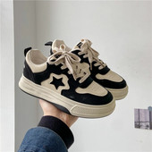 Y2K Korea naiste mood vabaaja staar-spordijalatsid Sportlikud tossud, platvorm tennisejalatsid, paksud sporditossud, lamedad pahkluu kingad