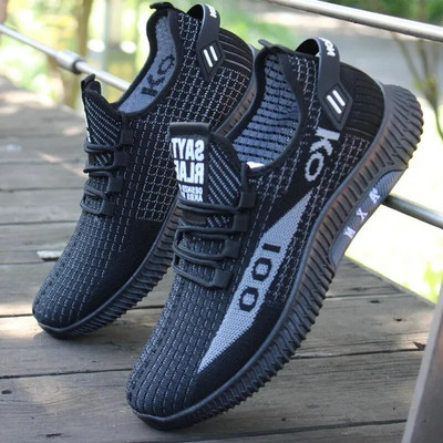 Vyriški batai, 2022 m. Nauji kvėpuojantys madingi tinkliniai, suvarstomi laisvalaikio batai Lengvi vyriški sportiniai batai Patogūs vairavimo batai