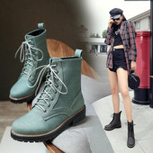 2023. aasta uued poolsaapad, naiste kingad, naturaalne teksakangast platvorm, lühikesed saapad, pitsad, paksud kontsad, saapad, sügis, talv Botas de mujer