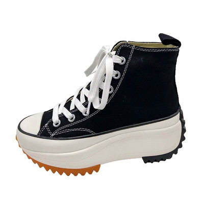 Rudeniniai moteriški laisvalaikio sportbačiai su platforma Žvaigždės Drobės treniruokliai Bėgimo sportiniai bateliai Teniso bateliai vaikščiojimo sportbačiai storu padu 35–42